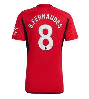 Manchester United Bruno Fernandes #8 Replica Home Stadium Shirt 2023-24 Short Sleeve